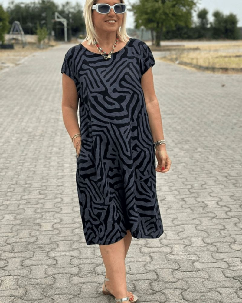 Breathable Round Neck Summer Dress for Women | Serena