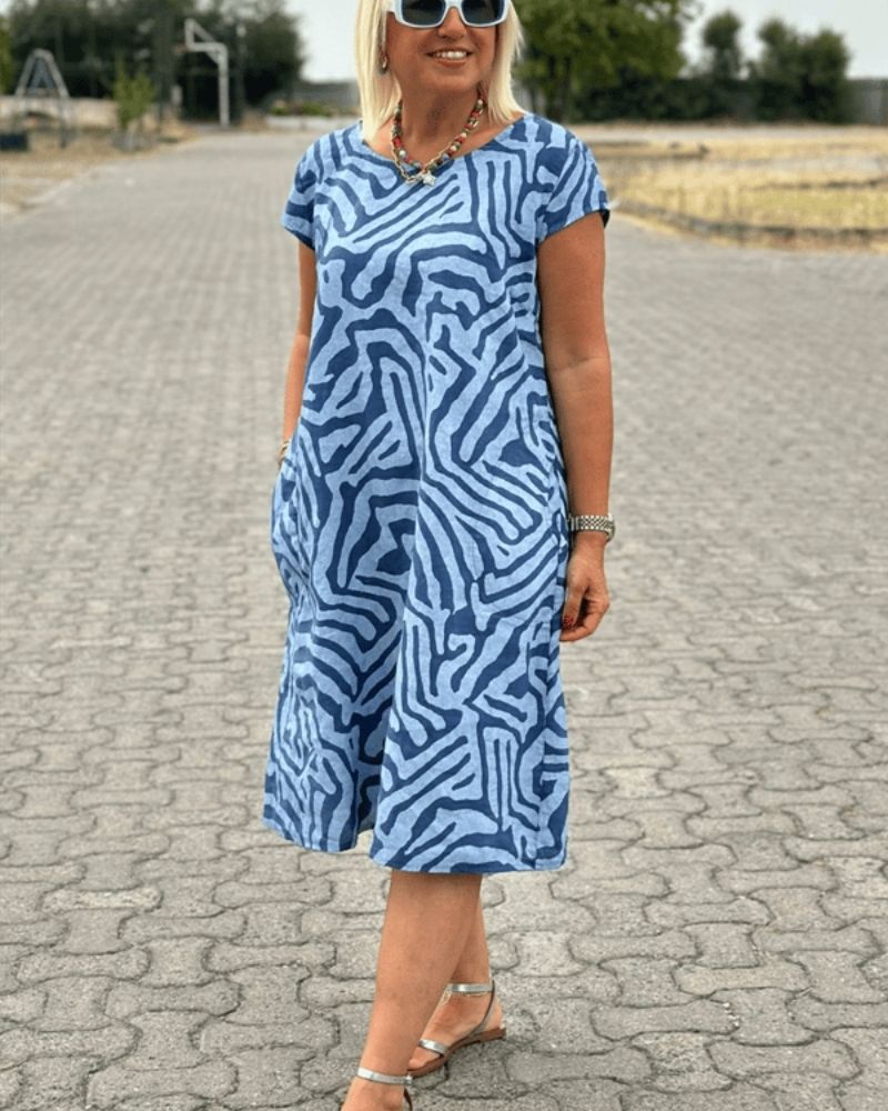 Breathable Round Neck Summer Dress for Women | Serena