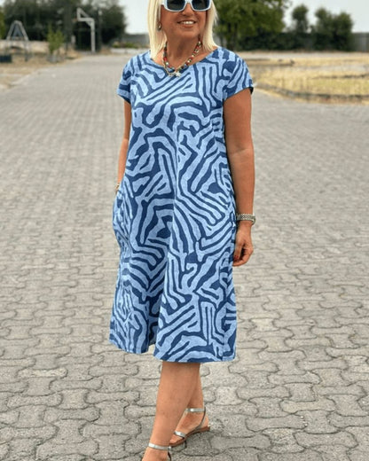 Breathable Round Neck Summer Dress for Women | Serena