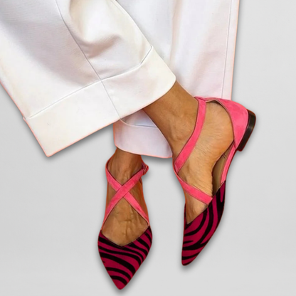 Strappy Pointed Ballerina Flats for Women | Fern