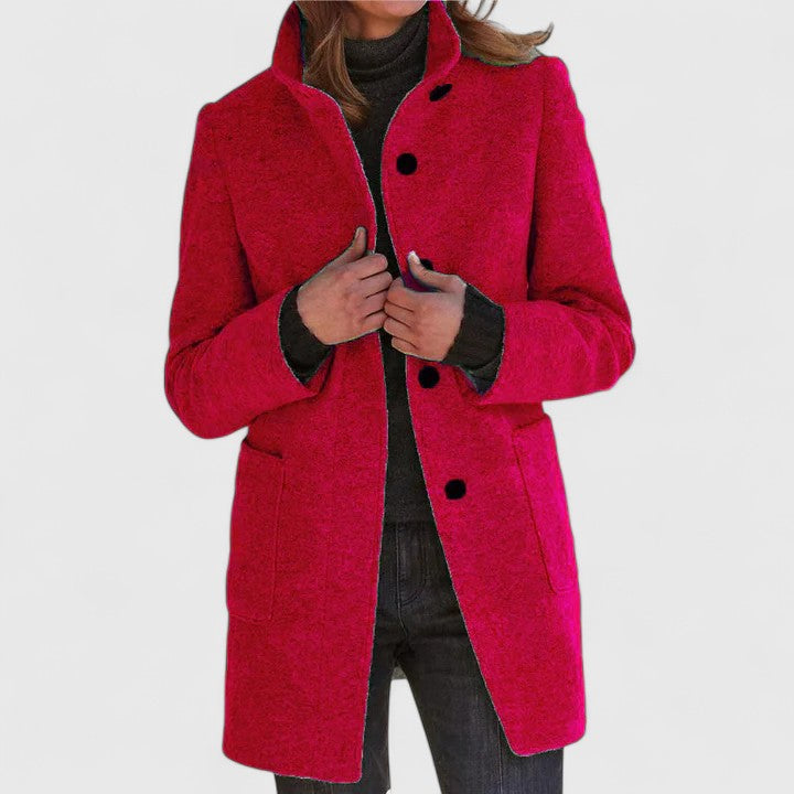 Classic mid-length coat for women | Loraviennea