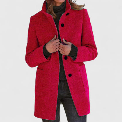Classic mid-length coat for women | Loraviennea