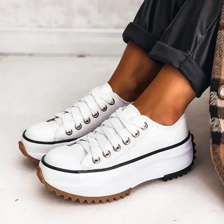 Platform high-top saw-tooth sole trainers for women | Evora -4