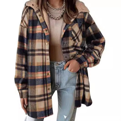 Hooded plaid jacket for women | Tallulah