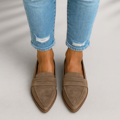 Elegant Pointed-Toe Slip-On Loafers for Women | Selena