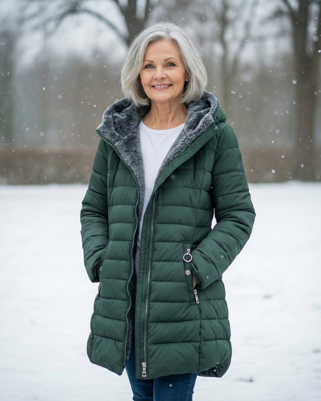 Fleece-Lined Quilted Puffer Coat for Women | Jami