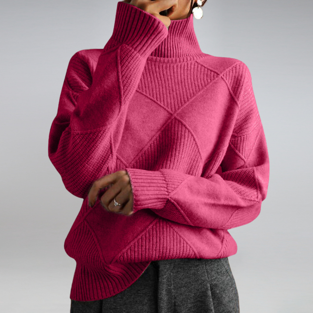 Elegant turtleneck knit sweater for winter Cozy for Women | Myla Élan