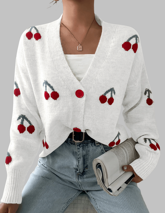 Button-front long sleeve cardigan for women | Rasha