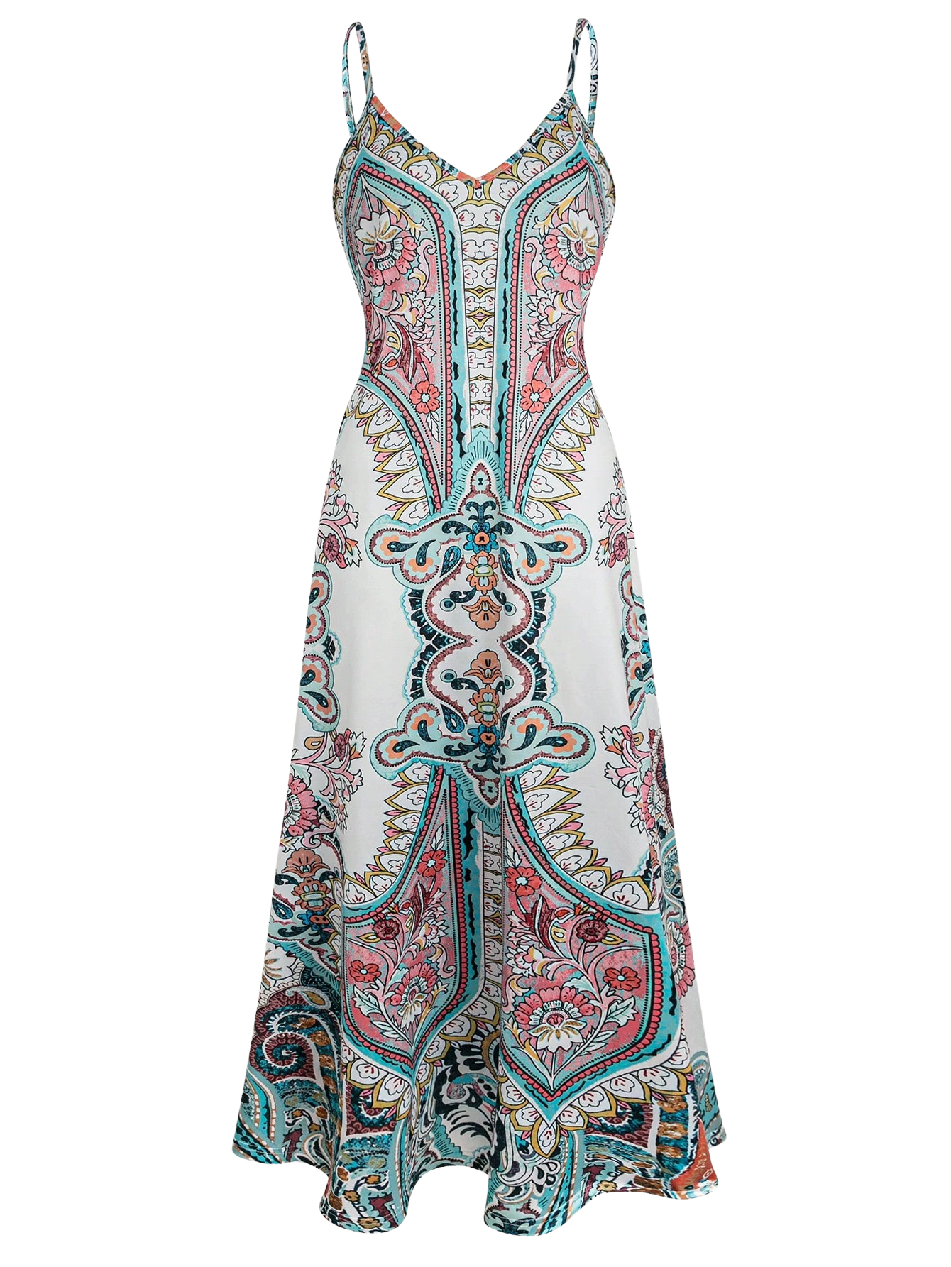 Boho floral sleeveless dress for women | Ottilie