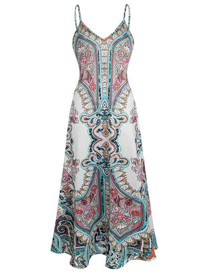 Boho floral sleeveless dress for women | Ottilie