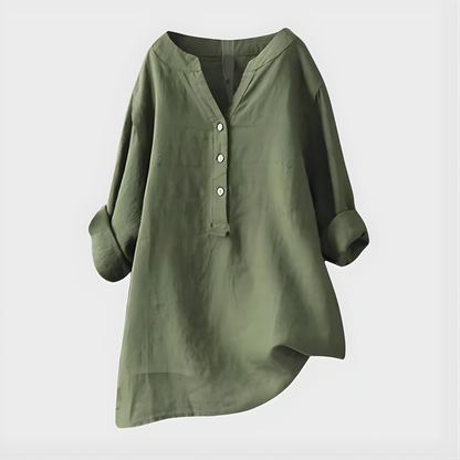 Relaxed V-Neck Summer Blouse for Women | Veronique