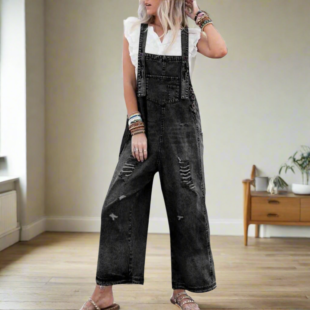 Adjustable vintage-style jumpsuit for women | Carmelita