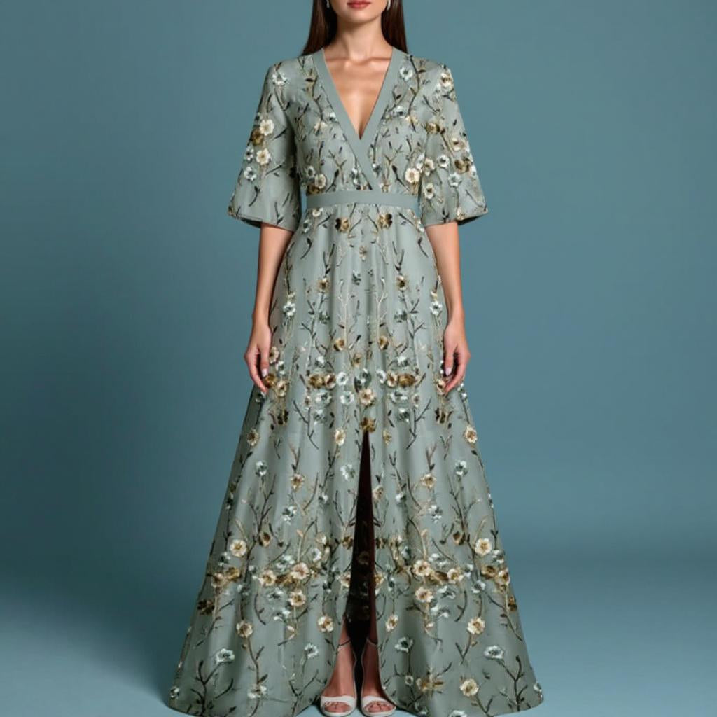 Elegant floral dress with flowing silhouette | Marisa