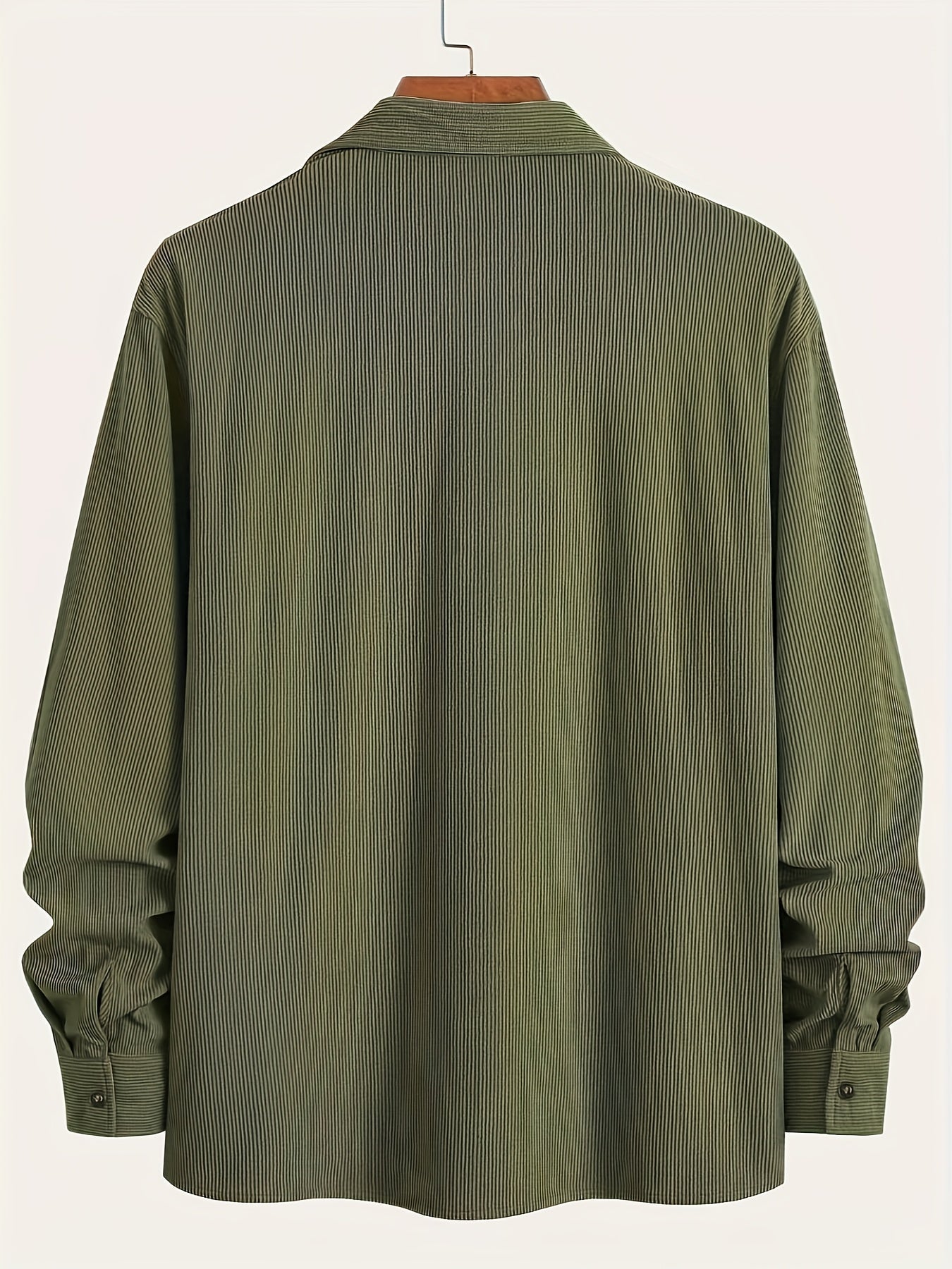 Textured casual button-up overshirt for men | Ellison Cord -14