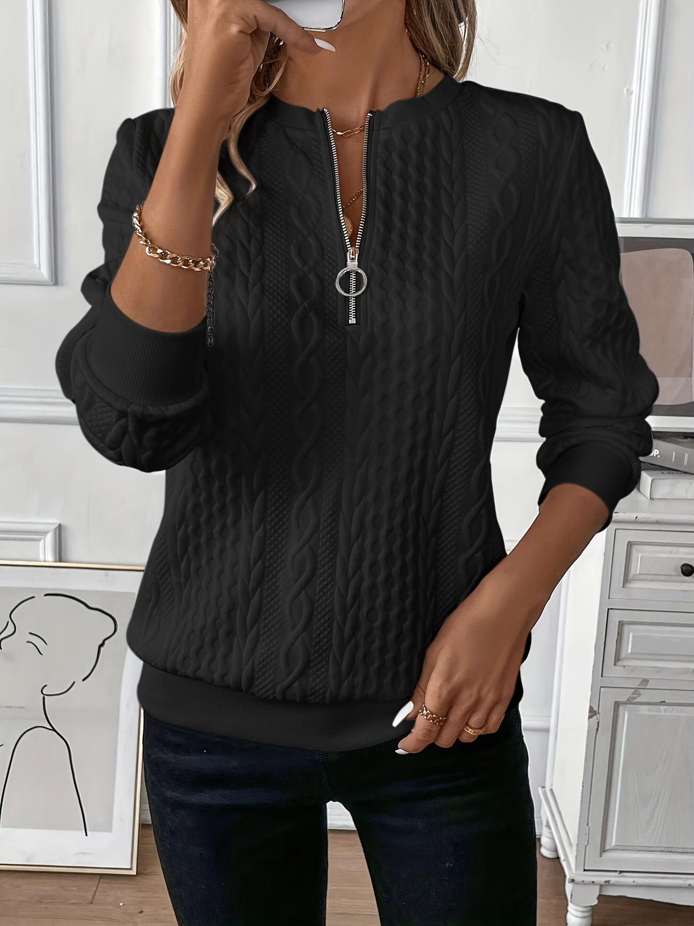 Stylish cosy knitted everyday jumper for women | Lina -10