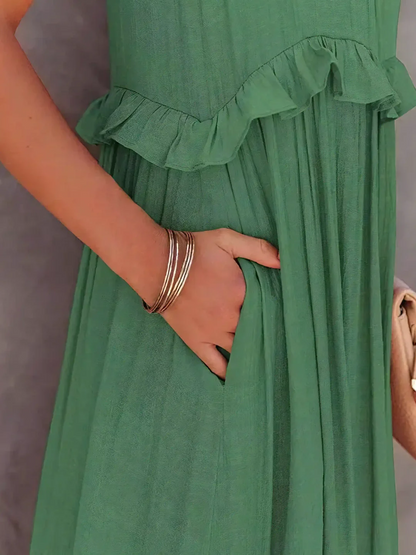 Tiered ruffle maxi dress for women | Lara