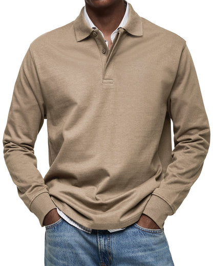Classic long-sleeve everyday polo shirt for men | Wilson -7