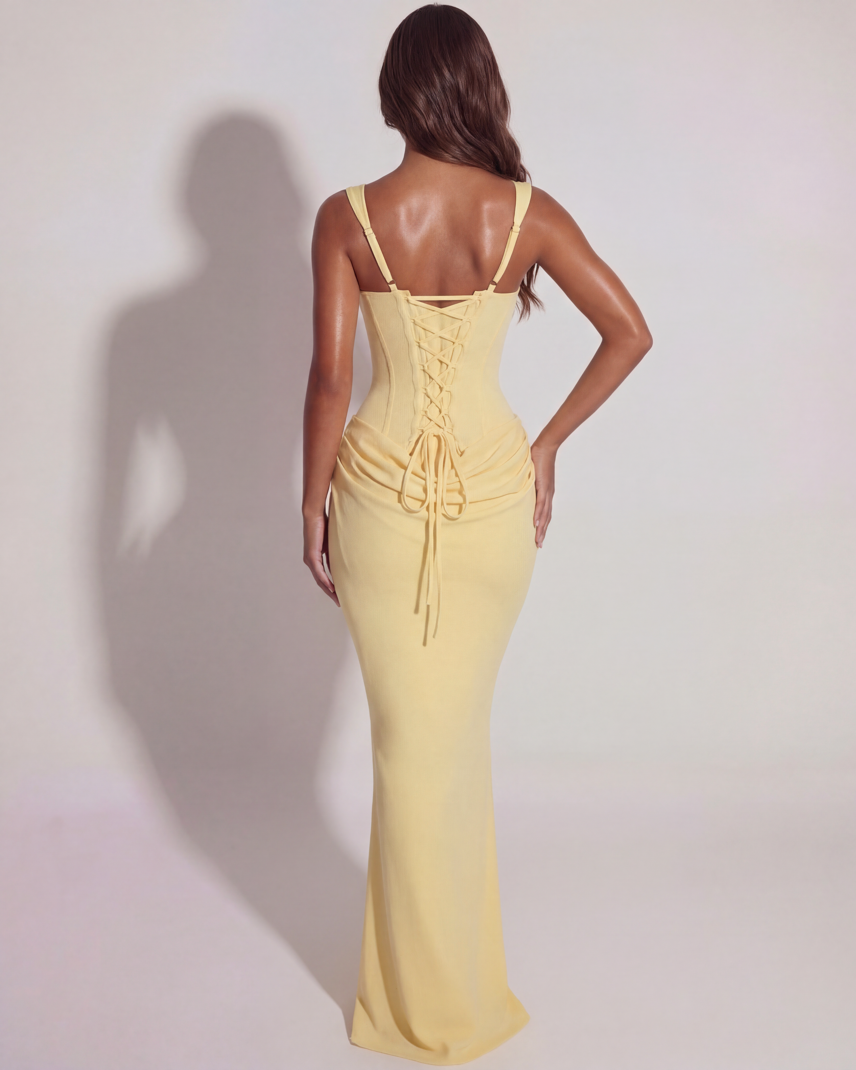 Bodycon lace-up midi dress for women | Eleonora