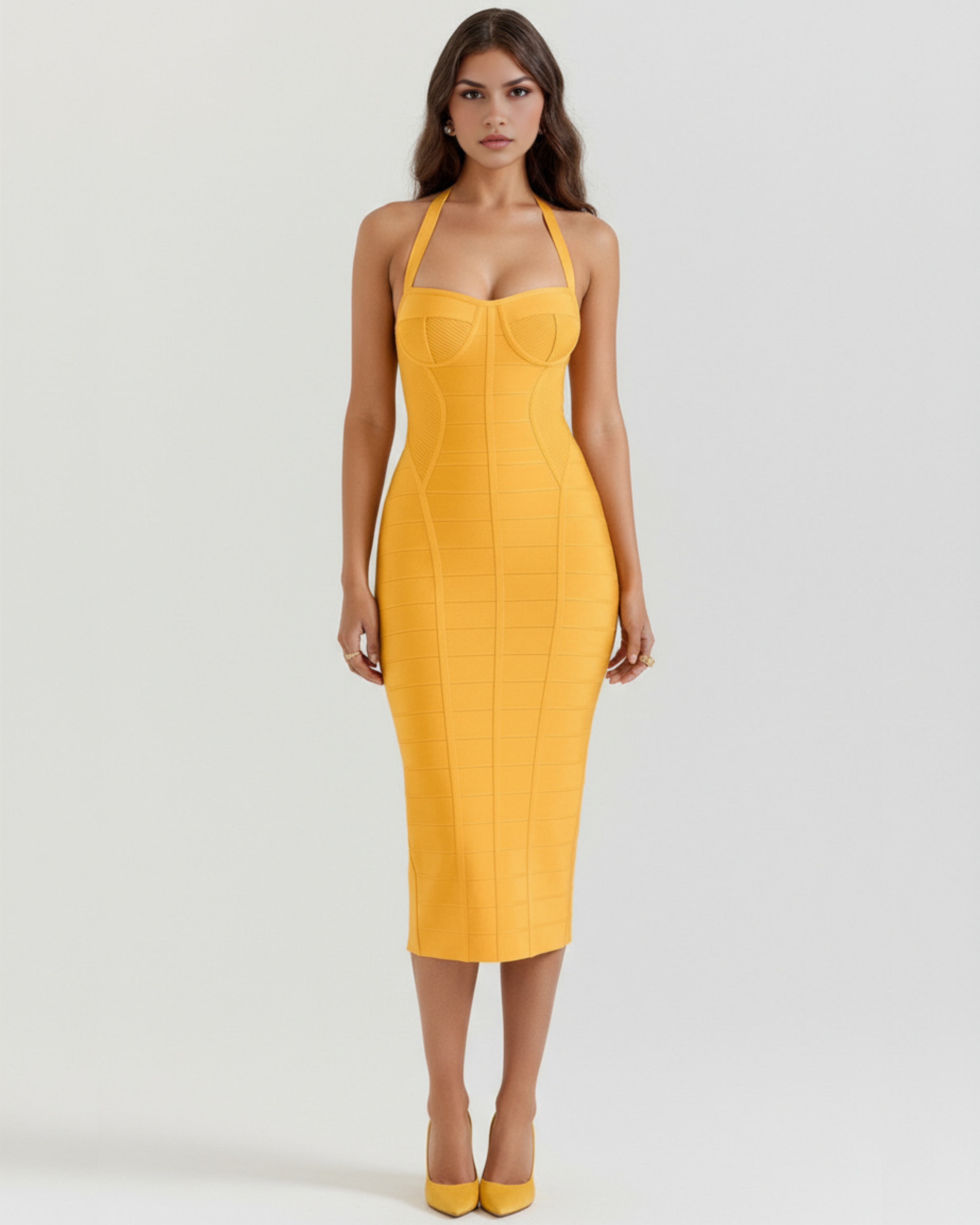 Bandage bodycon midi dress for women | Cleopatra