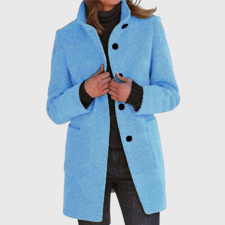Classic mid-length coat for women | Loraviennea