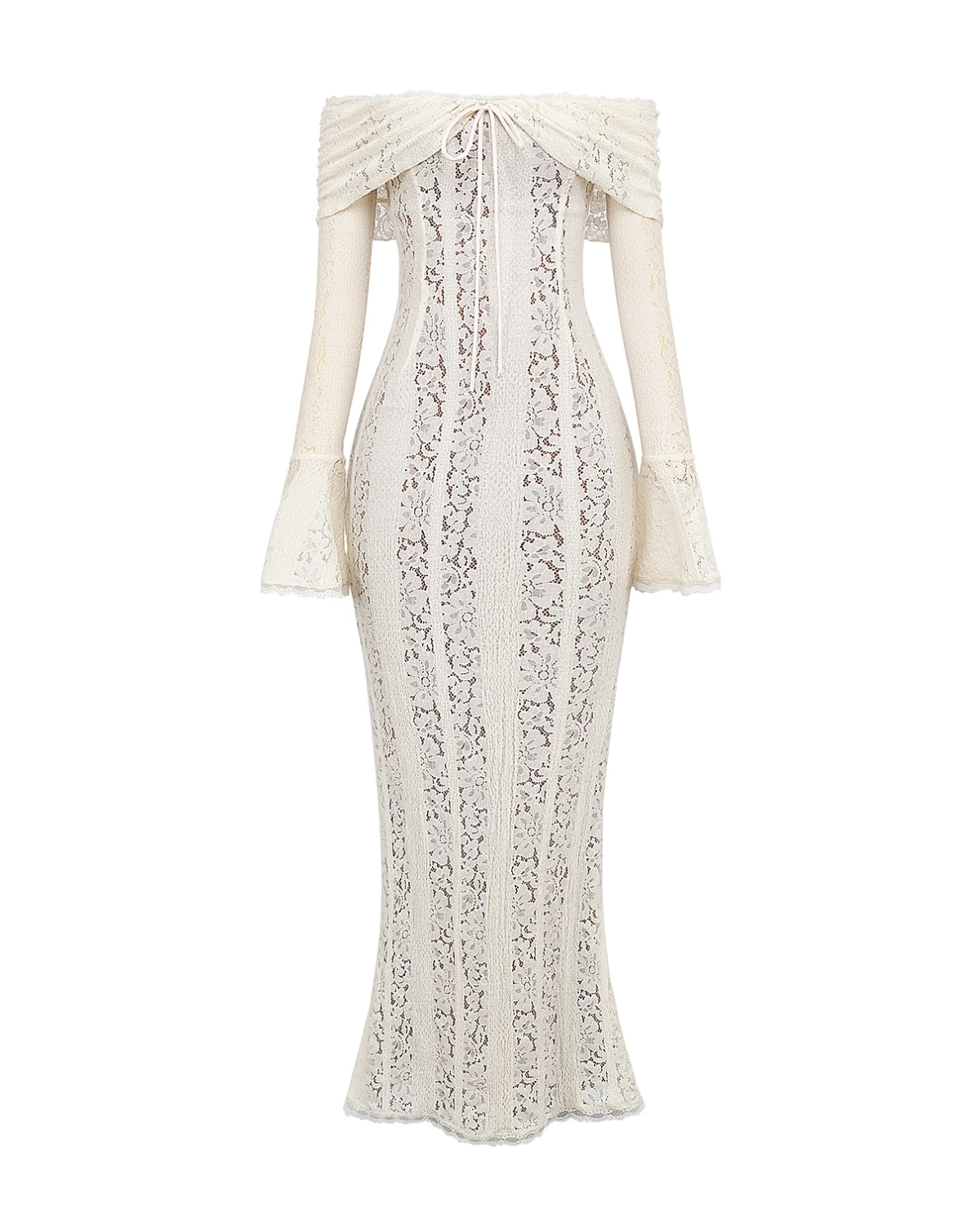 Off-shoulder elegant maxi dress for women | Alessandra