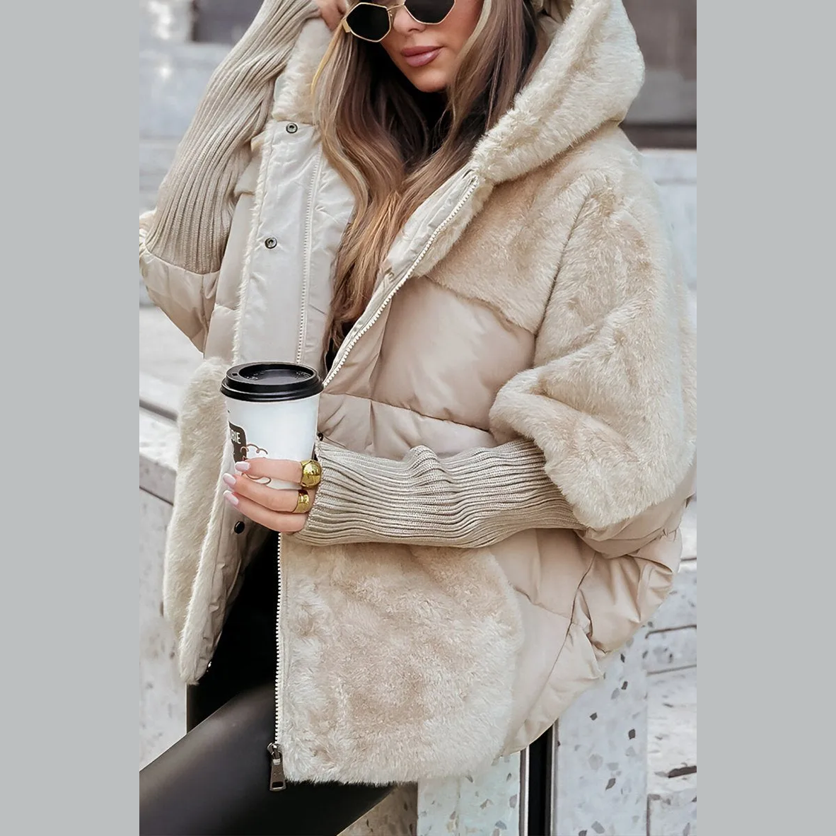 Multicolor hooded bomber jacket for women | Hester