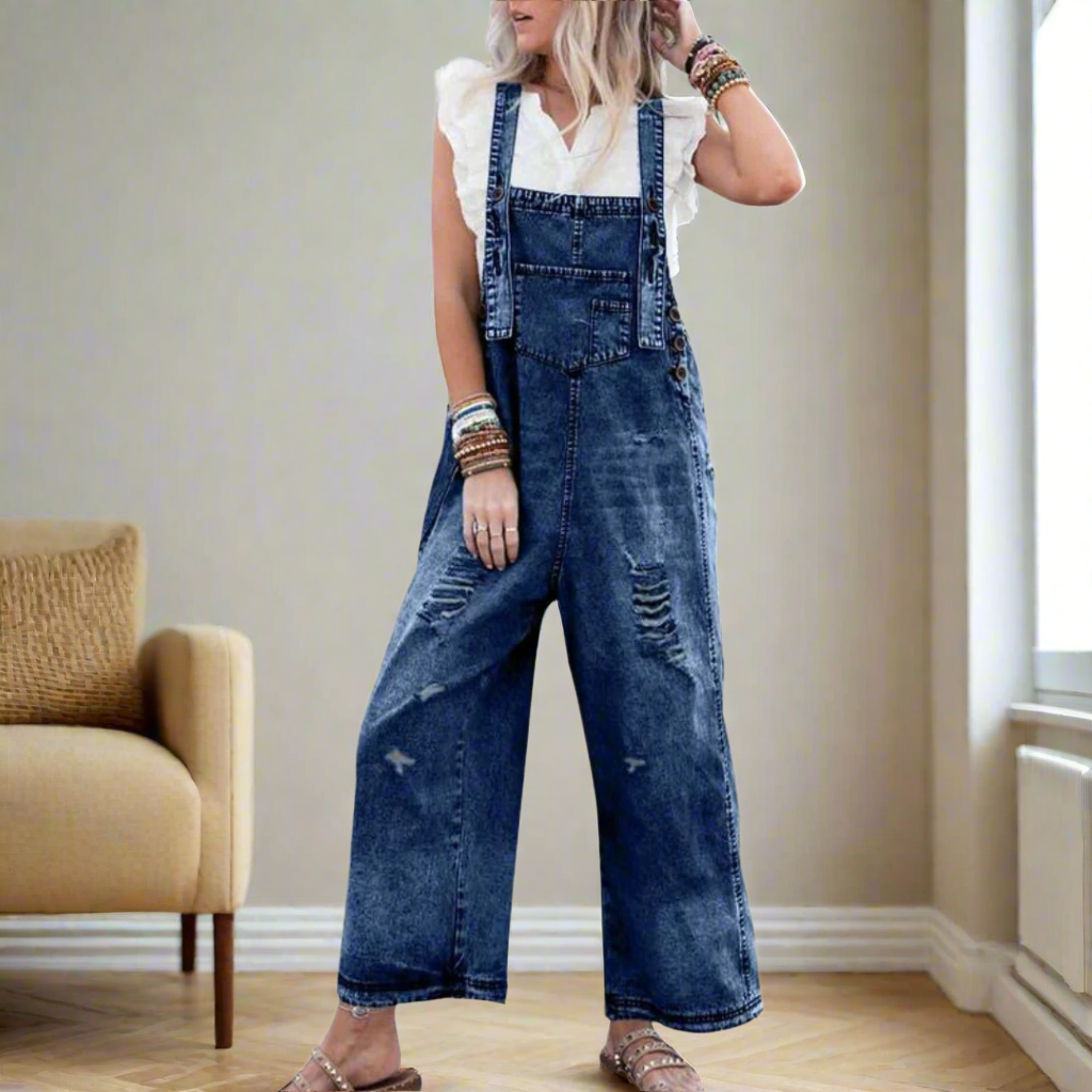 Adjustable vintage-style jumpsuit for women | Carmelita