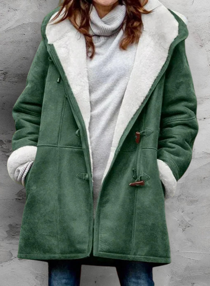 Hooded toggle winter coat for women | Arwelyn