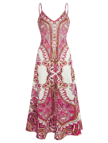 Boho floral sleeveless dress for women | Ottilie