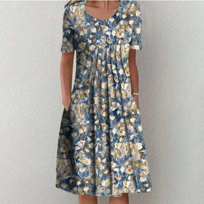 Comfortable tummy-coverage everyday dress for women | Gigi -3