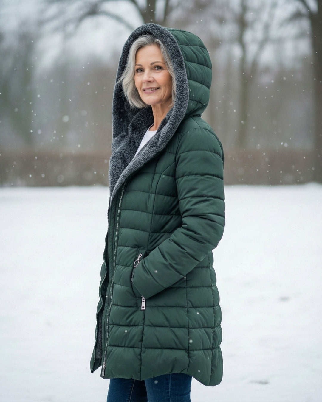 Fleece-Lined Quilted Puffer Coat for Women | Jami