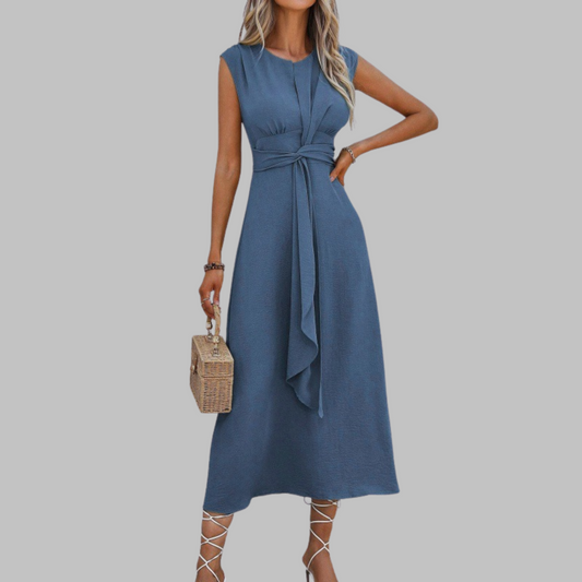 Sleeveless round neck maxi dress for women | Reese