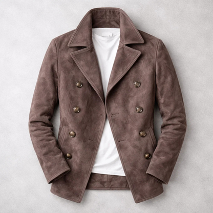 Classic wool tailored pea coat for men | Russell -3