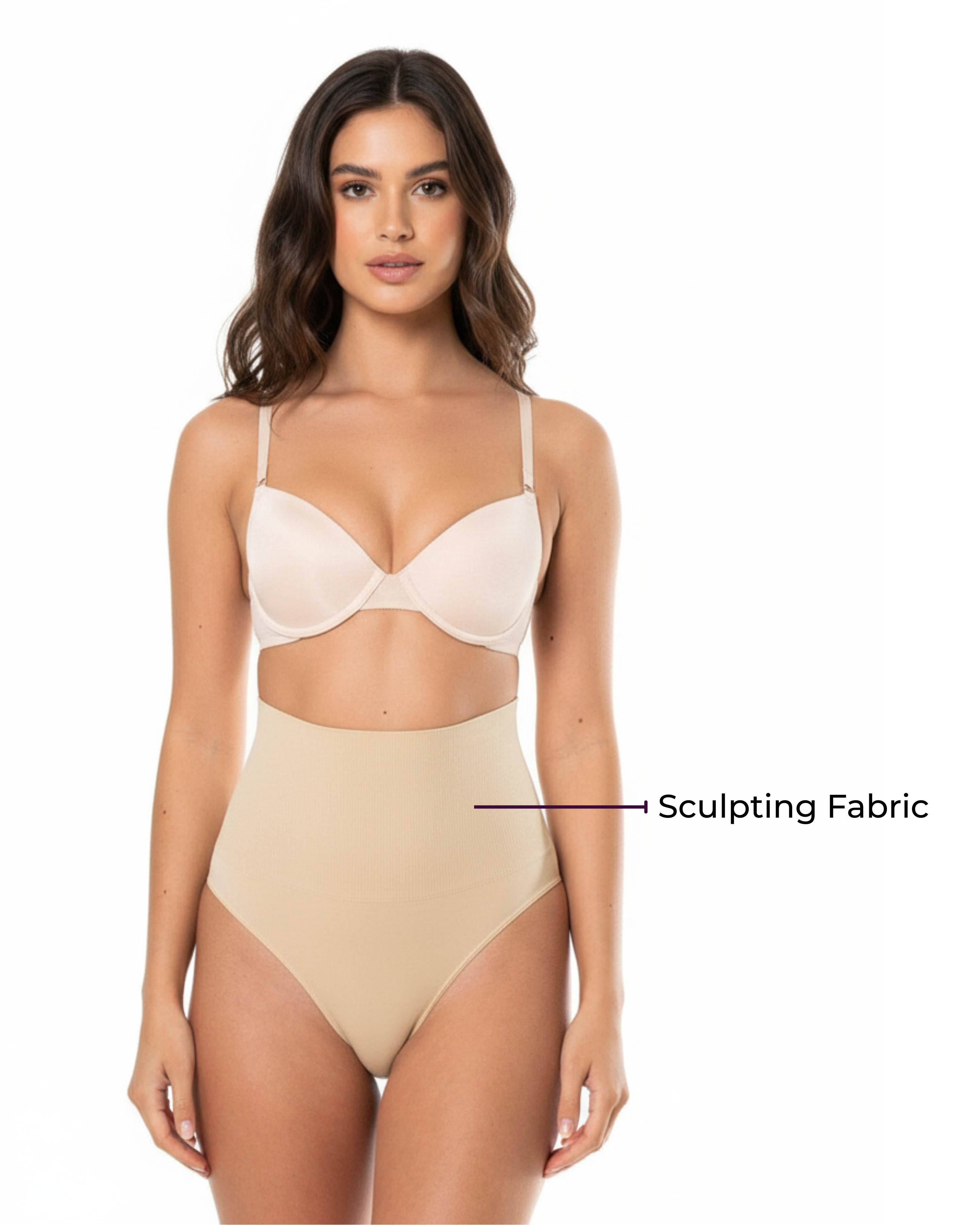 Smooth high-waist sculpting thong for women | High-Waisted Thong