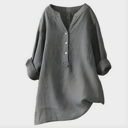 Relaxed V-Neck Summer Blouse for Women | Veronique