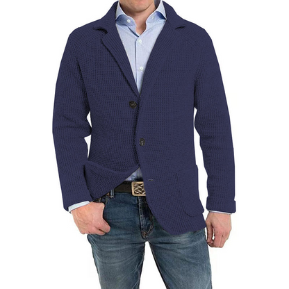 Classic button-front knit cardigan with regular fit Cozy for Men | Derek Vale