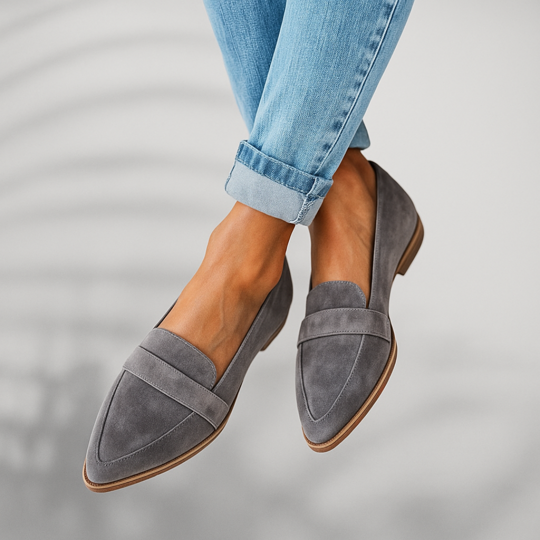 Elegant Pointed-Toe Slip-On Loafers for Women | Selena
