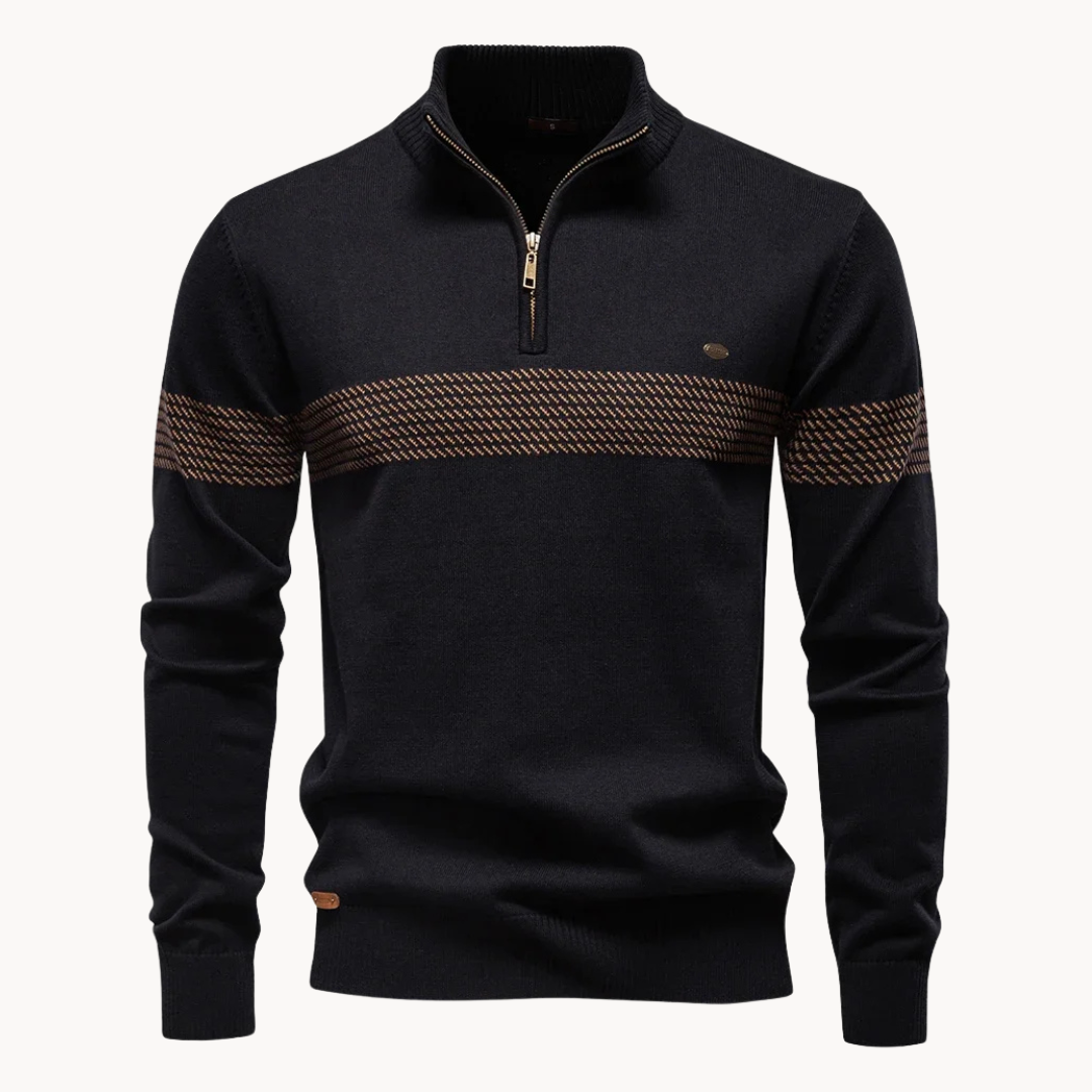 Heritage stripe cosy knit jumper for men | Durham -2