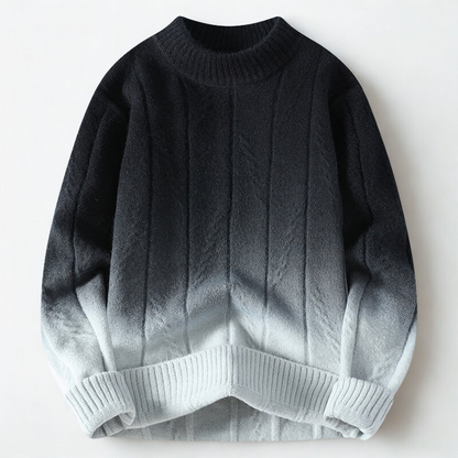 Elegant ombre gradient knit sweater for women | Dawn -3