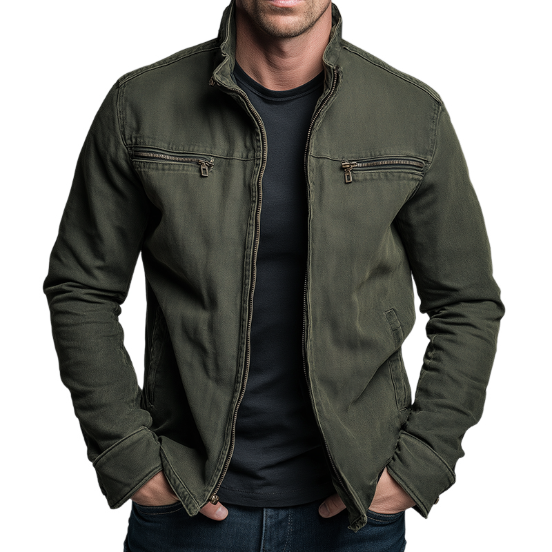 Vintage zip jacket for men | Denvera