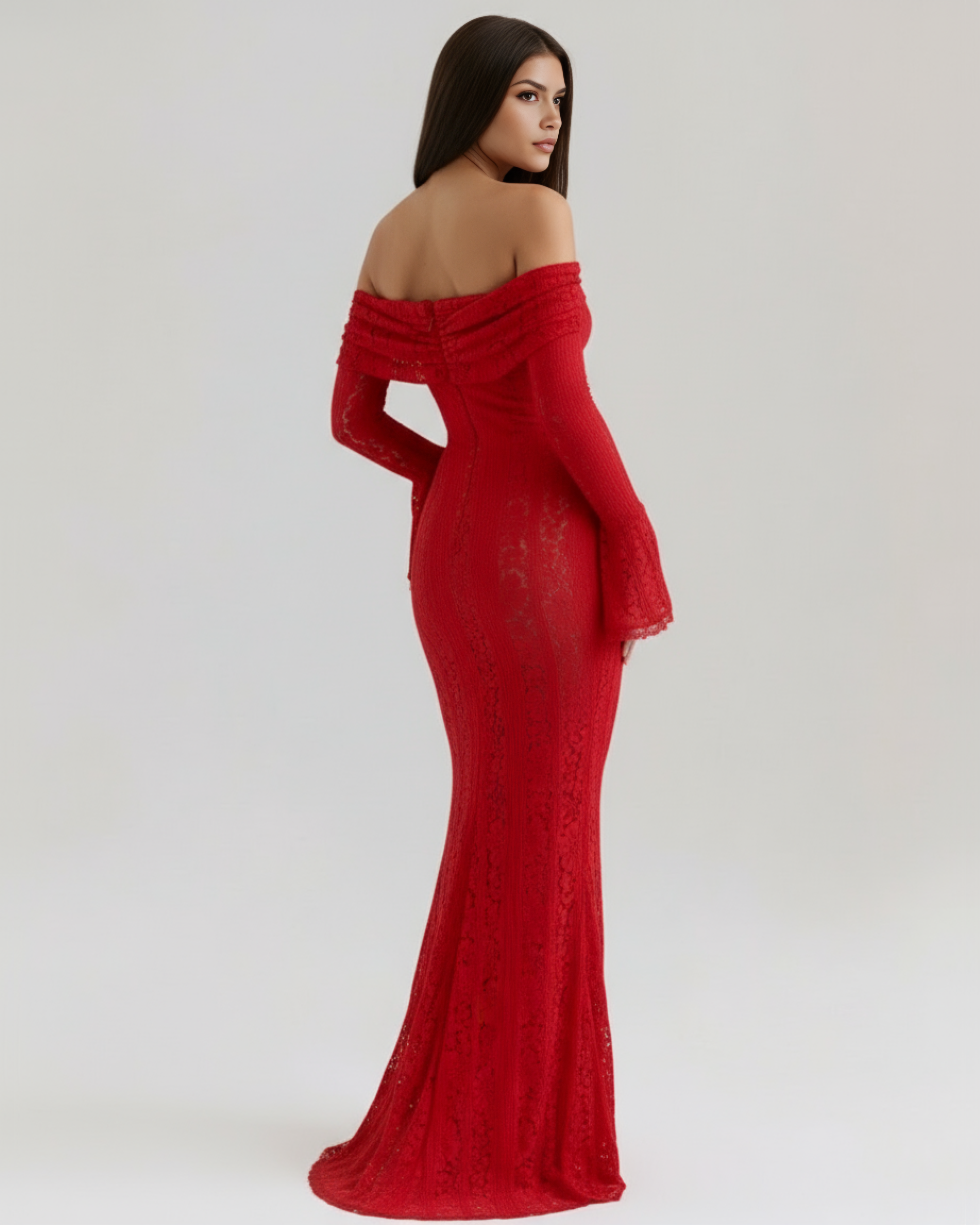 Off-shoulder elegant maxi dress for women | Alessandra