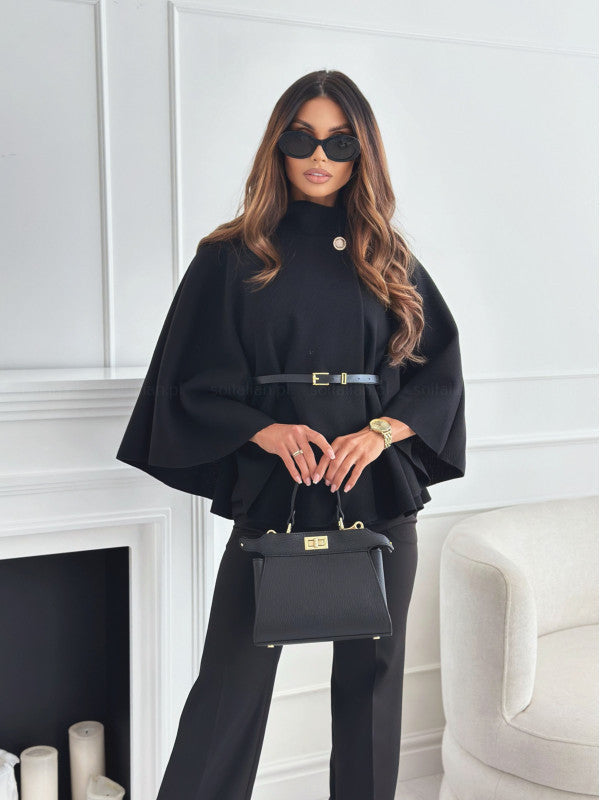 Butterfly sleeve belted jacket for women | Selviora