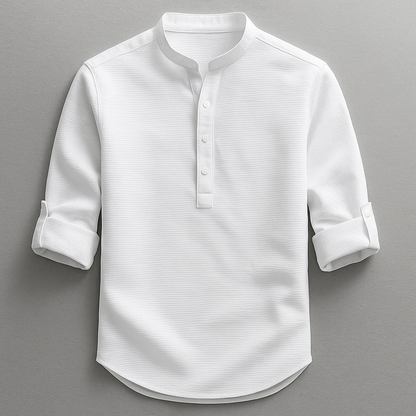 Relaxed casual henley shirt for men | Hudson -4