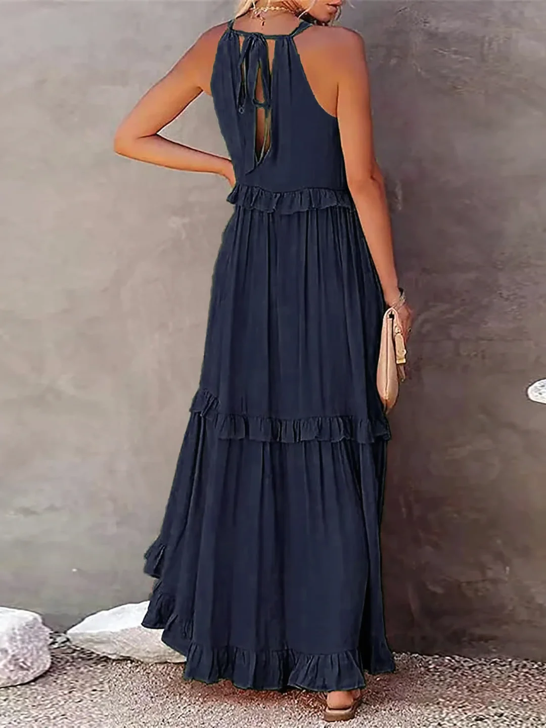 Tiered ruffle maxi dress for women | Lara