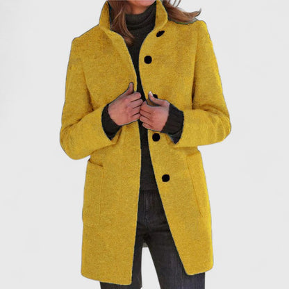 Classic mid-length coat for women | Loraviennea