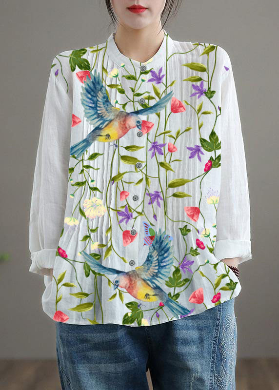 Organic White Linen Shirt Tunic Classic for Women | Celestine