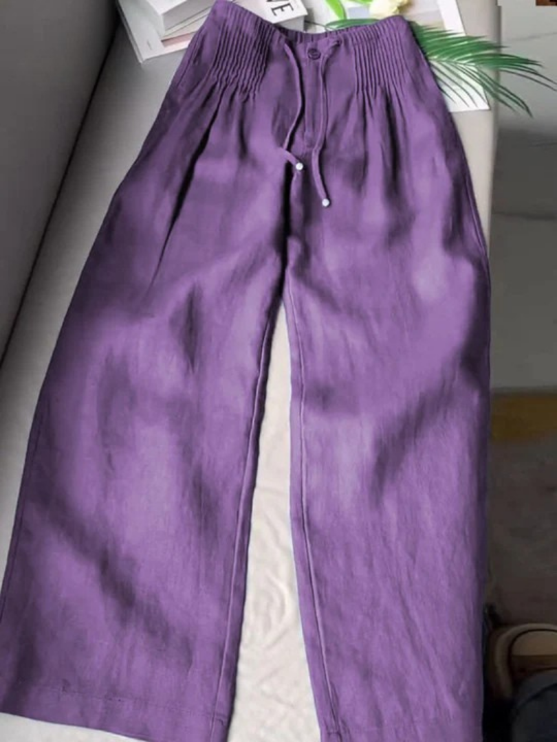 Wide-Leg Relaxed Casual Trousers for Women | Camille