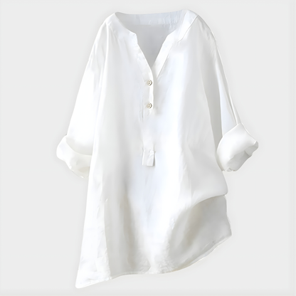 Relaxed V-Neck Summer Blouse for Women | Veronique