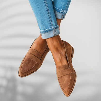Elegant Pointed-Toe Slip-On Loafers for Women | Selena