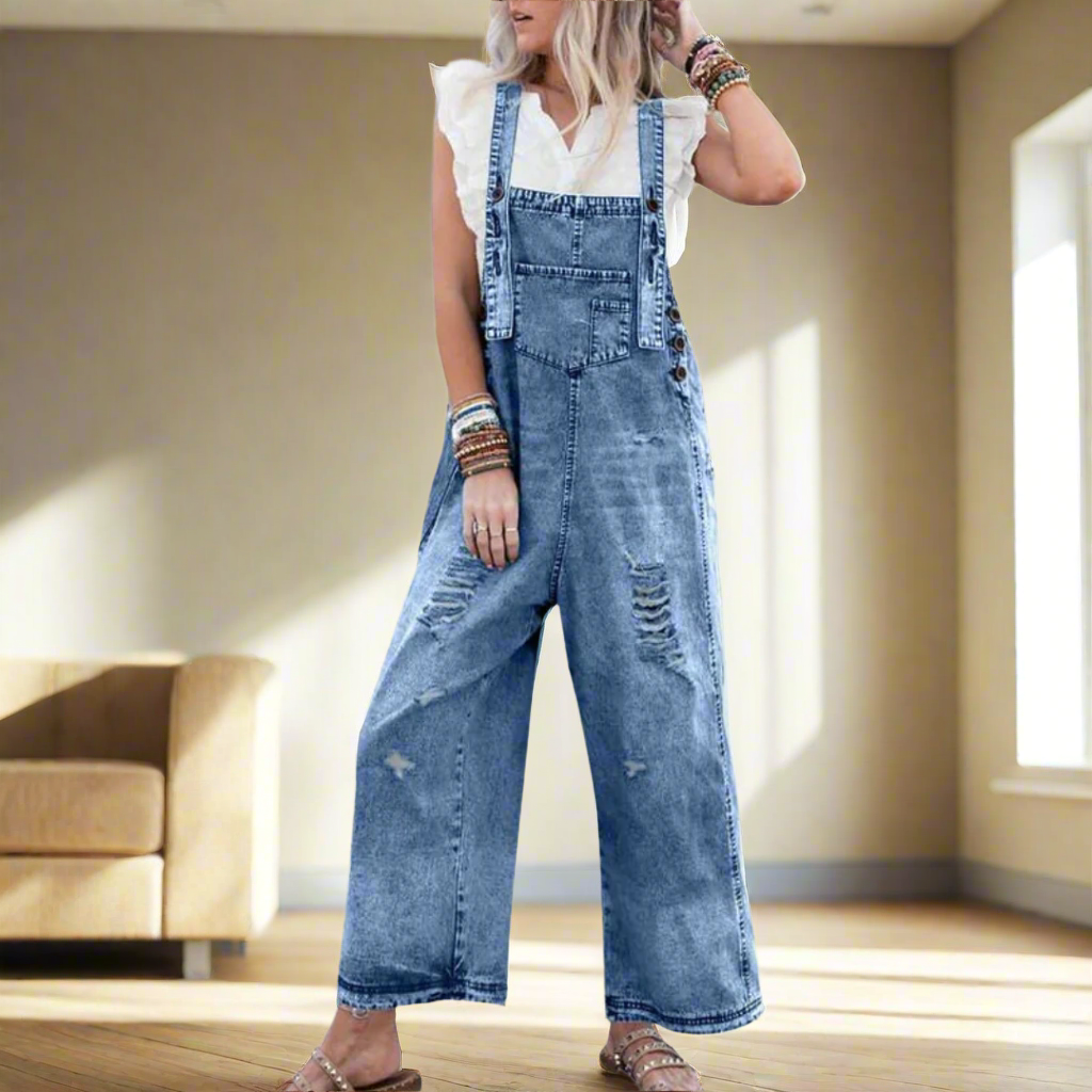 Adjustable vintage-style jumpsuit for women | Carmelita